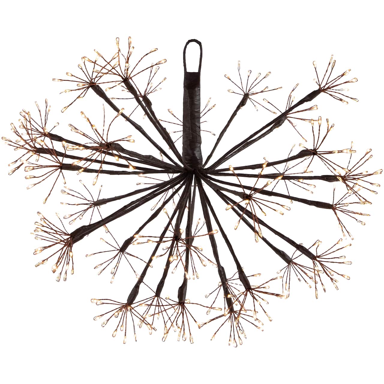 12" Pre-Lit LED Brown Christmas Ball Decoration